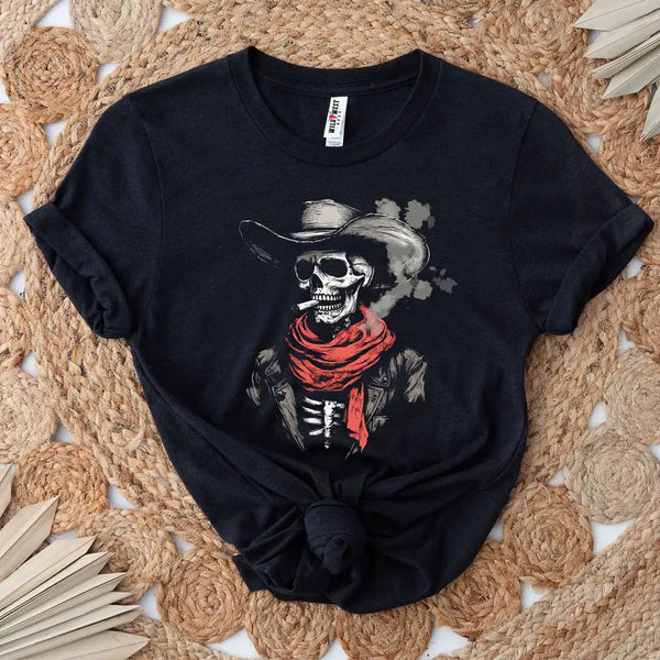 Outlaw Skull Cowboy Short Sleeve Tee
