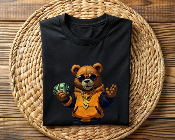 Hustle Bear – Hip-Hop Money Vibes Tee Shirt