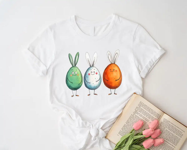 Three Easter Egg Bunnies Tee - ON SALE!