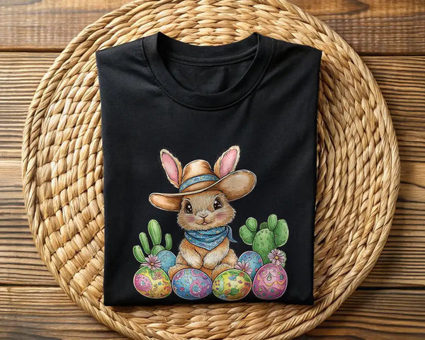 Cowboy Easter Bunny – Western Springtime T-Shirt