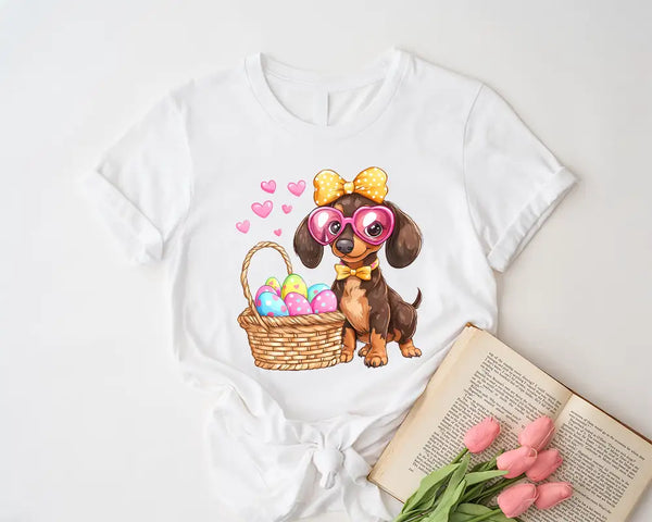 Easter Dachshund with Eggs Tee – ON SALE