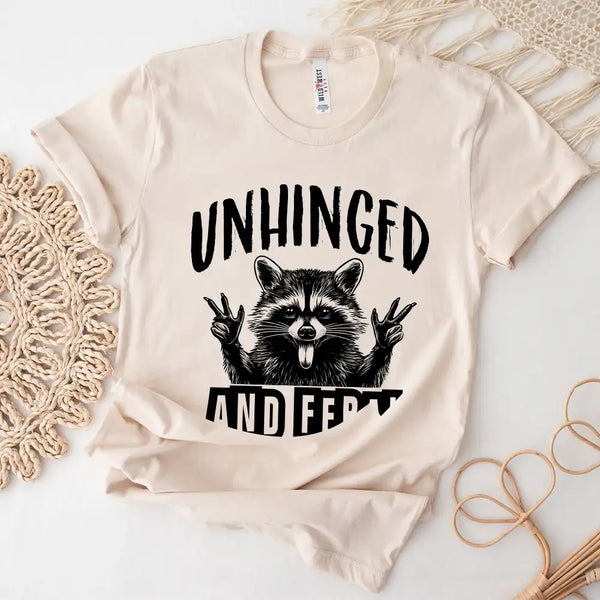 Unhinged Raccoon – Wild & Free Spirit Apparel Short Sleeve Tee