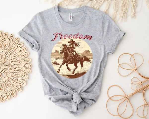 Freedom Western Cowgirl T-Shirt