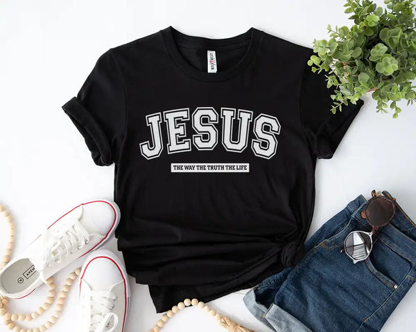 JESUS – The Way, The Truth, The Life Christian Faith Varsity Tee