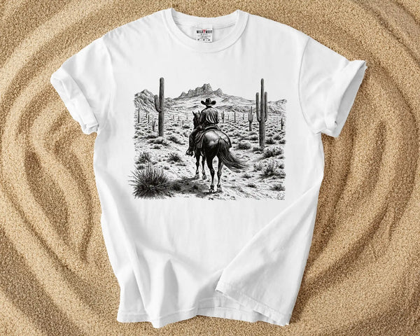 Lone Rider – Western Cowboy Desert Tee