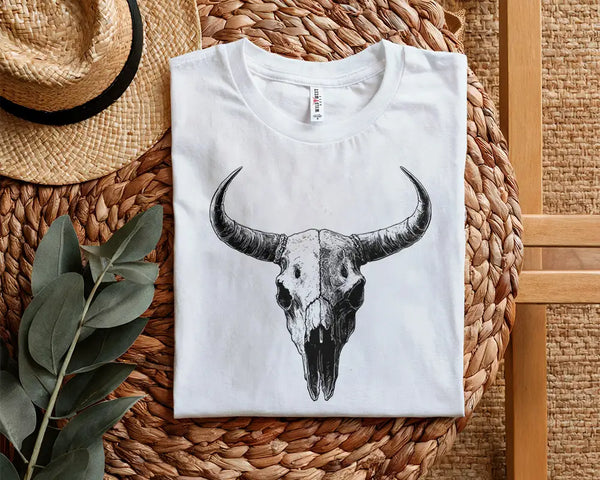 Longhorn Skull Tee Shirt ON SALE