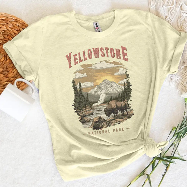 Yellowstone National Park &  Vintage Nature Short Sleeve Tee