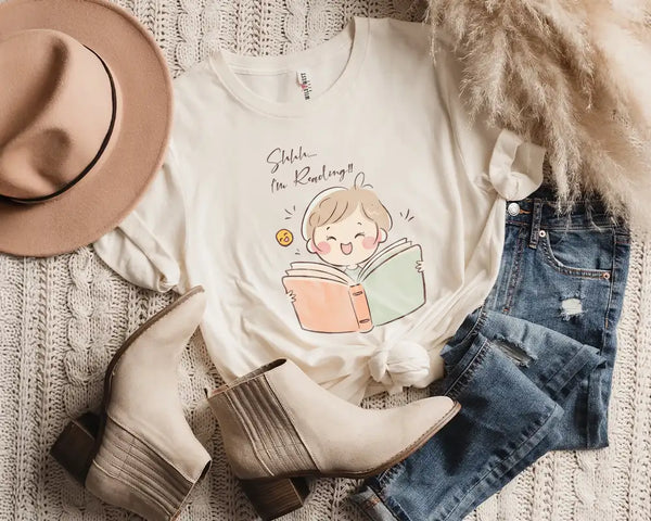 Shhh… I’m Reading! – Cute Book Lover Tee Shirt