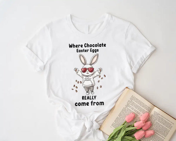 Caffeinated Bunny – Funny Coffee Lover T-Shirt