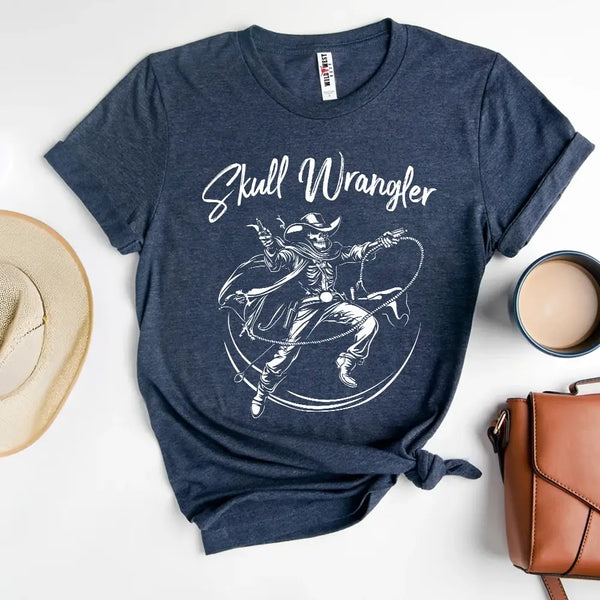 Skull Wrangler – Western Cowboy T-Shirt